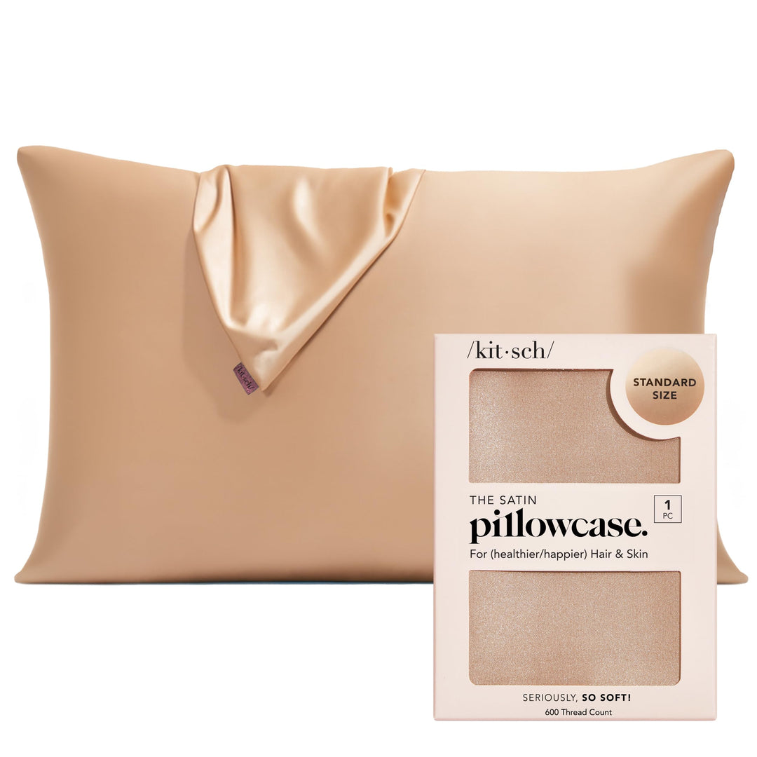 Kitsch Satin Pillowcase for Hair & Skin -Softer Than Silk Pillowcase for Hair & Skin | Cooling Satin