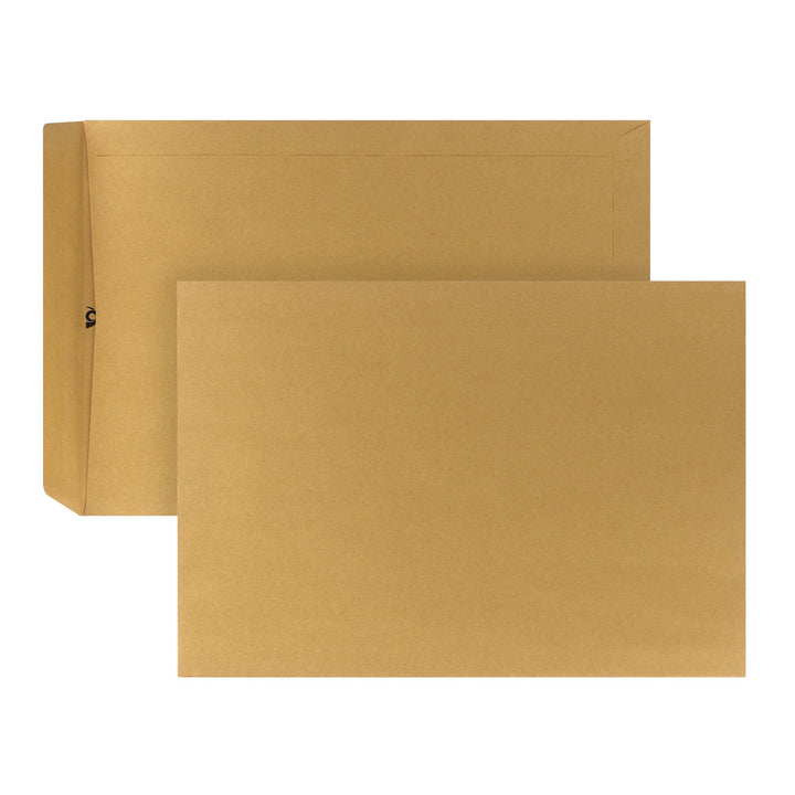 POSTHORN Versandtasche B4 (250 Stück), haftklebende Versandtaschen ohne Fenster, braune Versandtasch