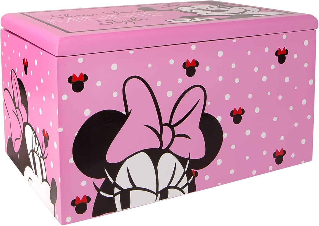 Disney Minnie Mouse Show Your Minnie Style Pink Jewelry Box Jewelry Organizer, Officially Licensed,
