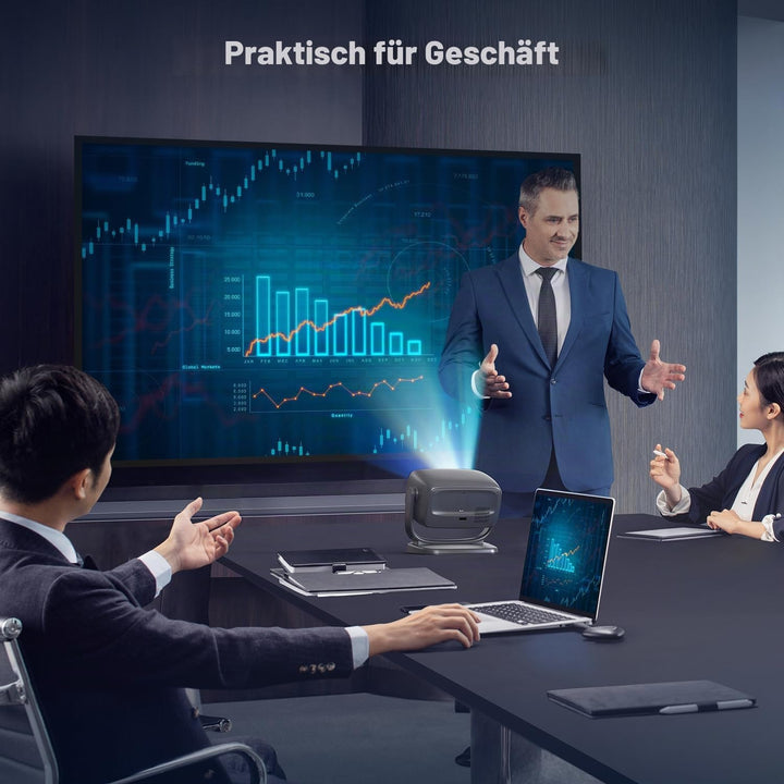 Beamer 4K,Elektrischer Fokus/Trapezkorrektur,26000 Lumen,Tragbarer Outdoor Beamer mit WiFi 6 und BT5