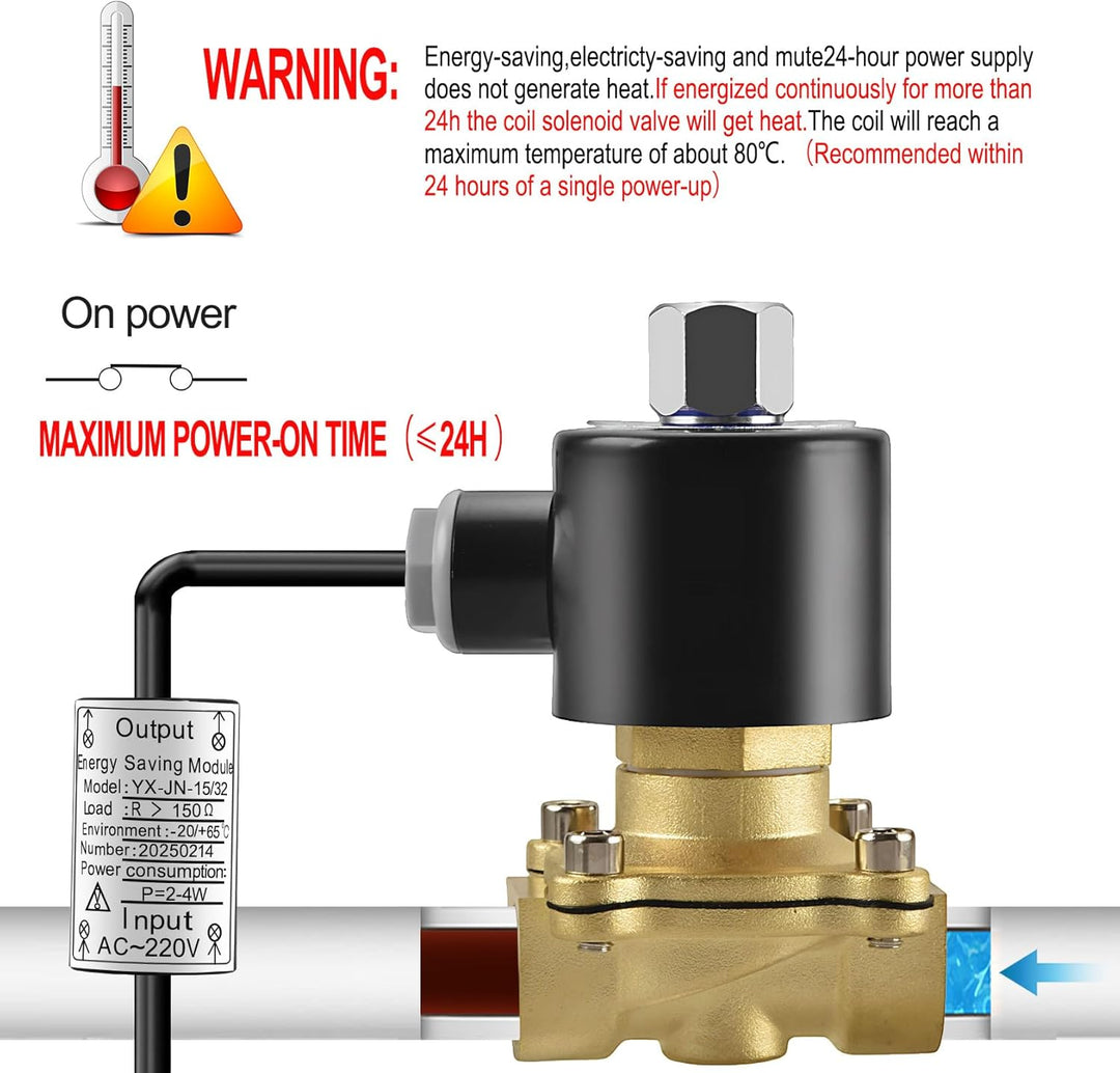 Heschen Messing Elektrisches Magnetventil, 2W-160-15KJ, PT1/2'', AC220V, Direct Action Wasser Air Ga