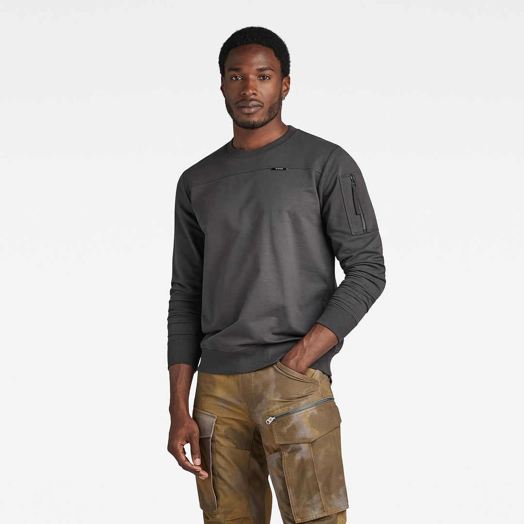 G-STAR Herren Sleeve Pocket Tweeter T-Shirts S Grau (Shadow D23514-d136-992), S Grau (Shadow D23514-