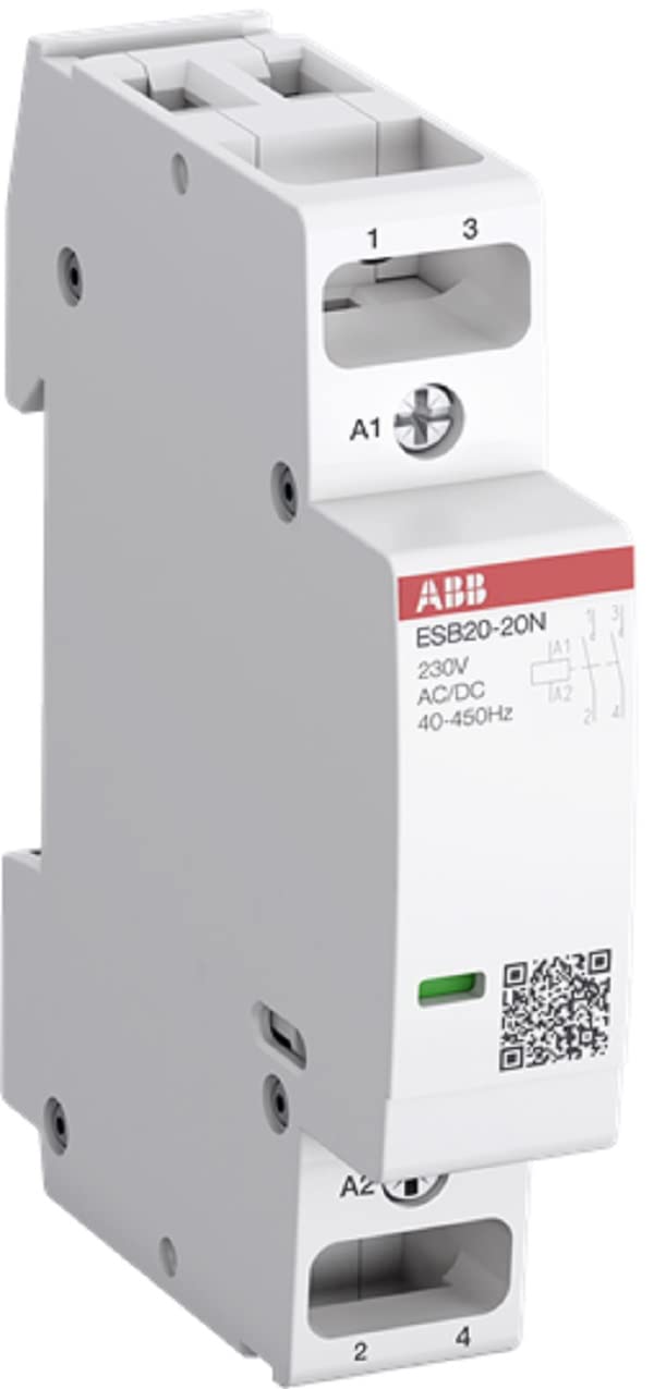 RASMACOR | ABB | Einbaukontakt ESB20-20N-06 | AC/DC-Schütz 2NO 230V | 20A 2-polig | DIN-Montage | 18