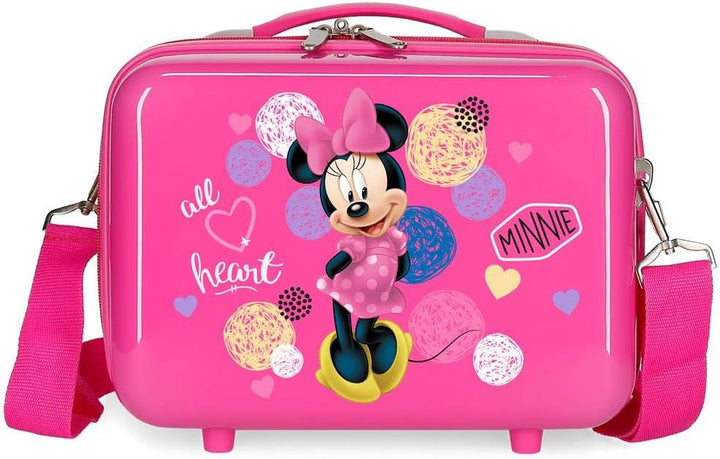 Disney Love Minnie Anpassungsfähiger Schönheitsfall Rosa 29x21x15 cms ABS Herzbeutel, Herzbeutel
