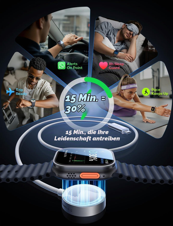 LISEN 5W für Apple Watch 11 Ladekabel USB C Schnellladekabel für Apple Watch Ultra 3, Smartwatch Lad