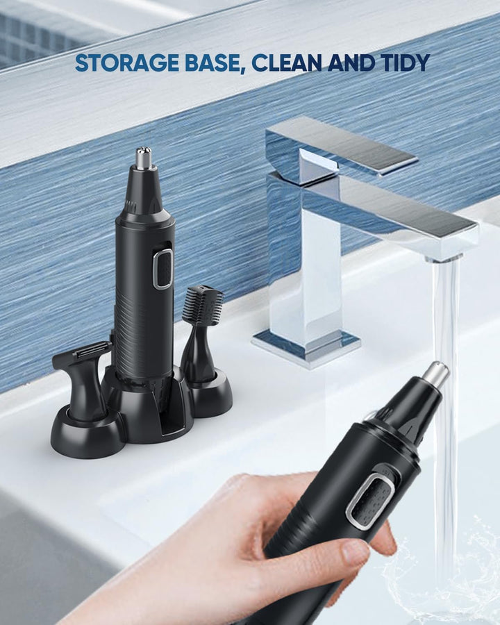 Nasenhaartrimmer, USB Wiederaufladbar Nasenhaarschneider 3 in 1 Set Ohrhaarschneider mit Doppelschne
