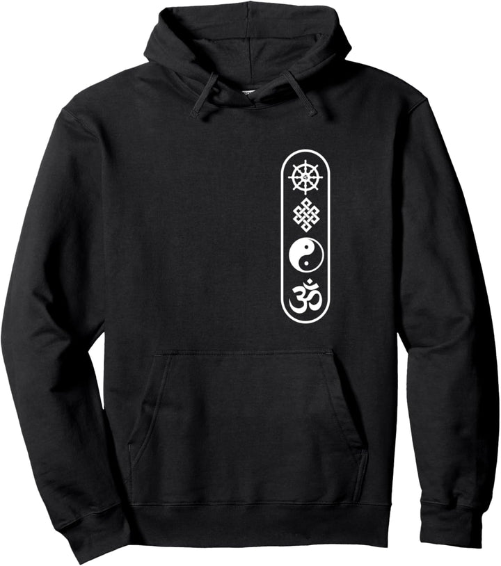 Dharmachakra Rad - Om Zeichen - Yin Yang - Endloser Knoten Pullover Hoodie