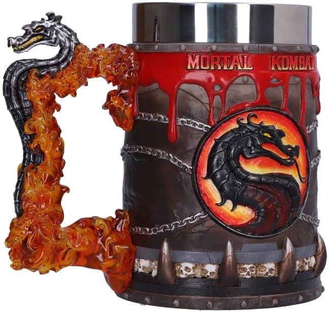 Nemesis Now Offizielles Lizenzprodukt Mortal Kombat Bierkrug, rot, 15,5 cm, Kunstharz
