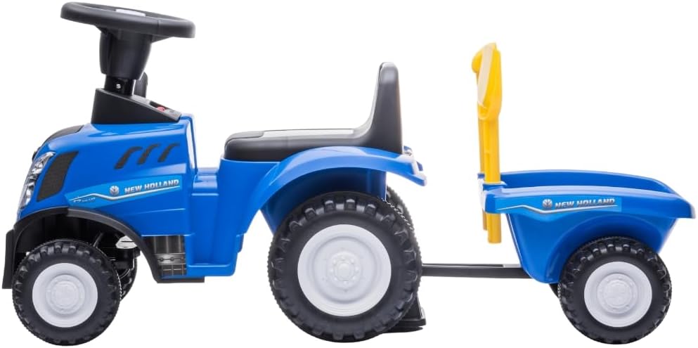 Bandits & Angels Bobbycar Rutschauto New Holland Traktor mit Anhänger ab 1 Jahr – mit funktionierend
