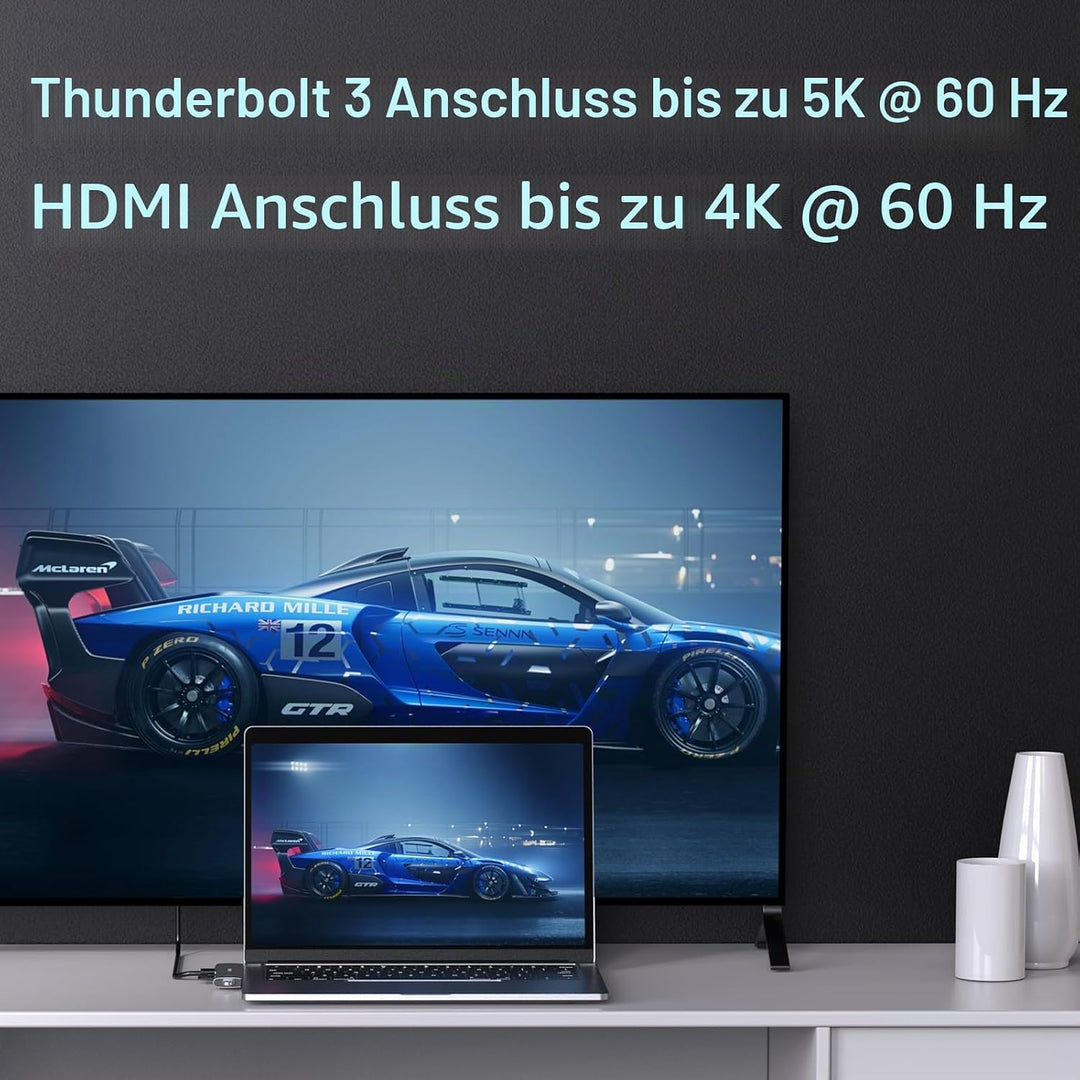 USB-C-Adapter für MacBook Pro 2020, MacBook Pro USB Adapter HDMI MacBook Pro Dongle mit 4KHDMI, 2 US