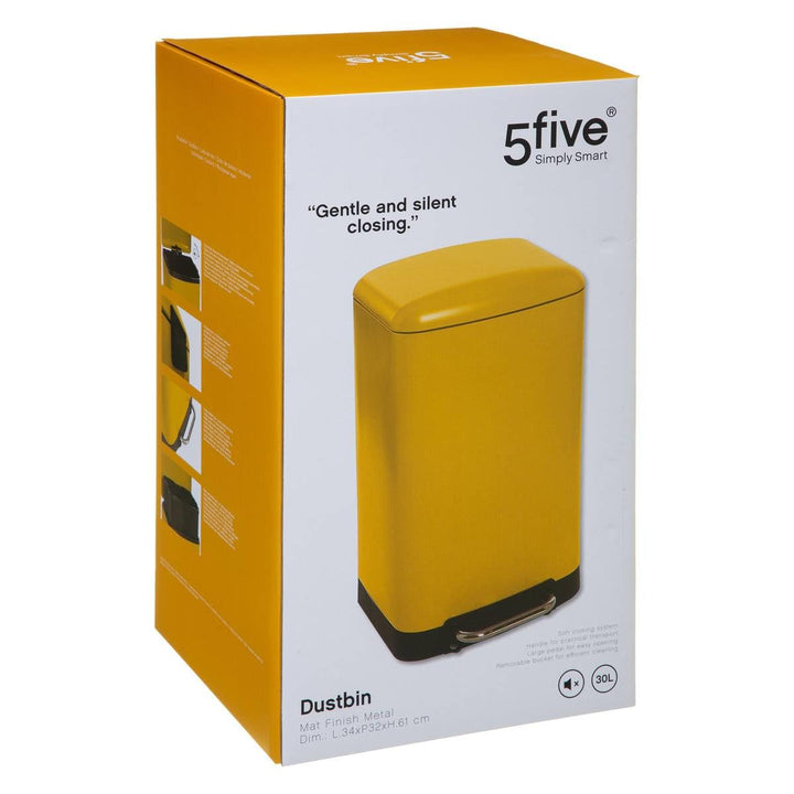 5 five simply smart Metall-pedaleimer 30l ariane gelb cm Hellorange, cm Hellorange