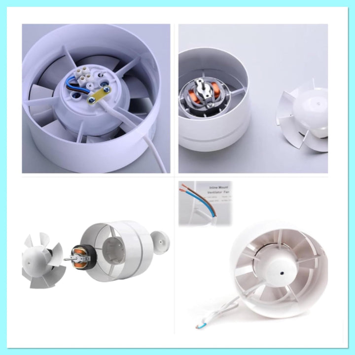 IN-OV - 100mm Luftabsaugventilator, sparsam, 12W/130m³, axialer Absauger in Reihe angetrieben: Bad,