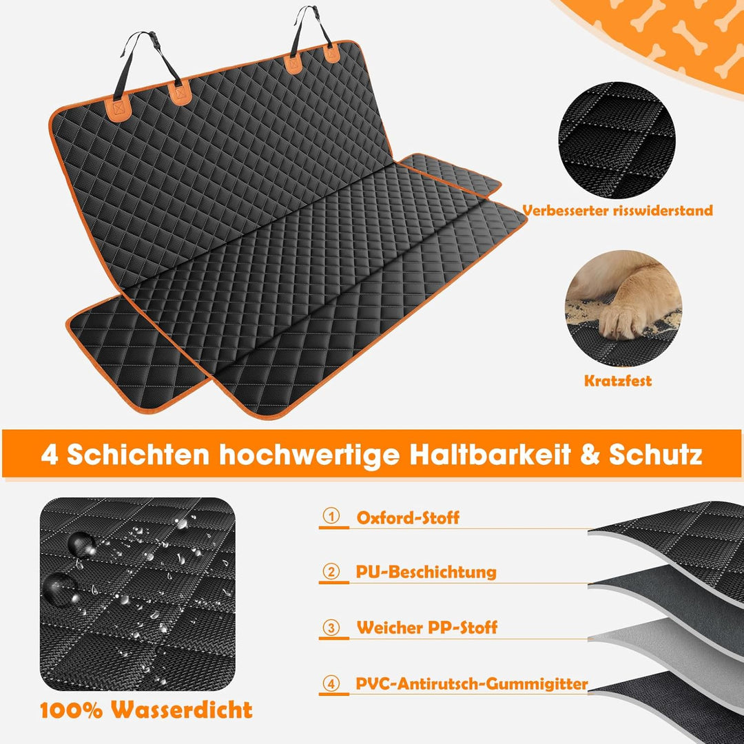 JOEJOY Hundedecke Auto Rückbank, Hundeschutz Auto Rückbank Kratzfeste und Wasserabweisende, Autoscho