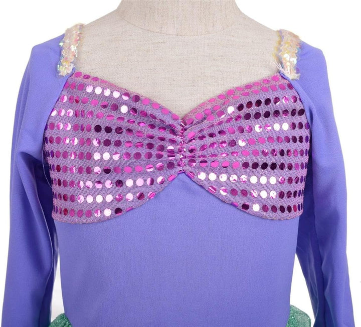 Lito Angels Prinzessin Arielle Meerjungfrau Kleid Kostüm Cosplay Party Verkleidung für Kinder Mädche