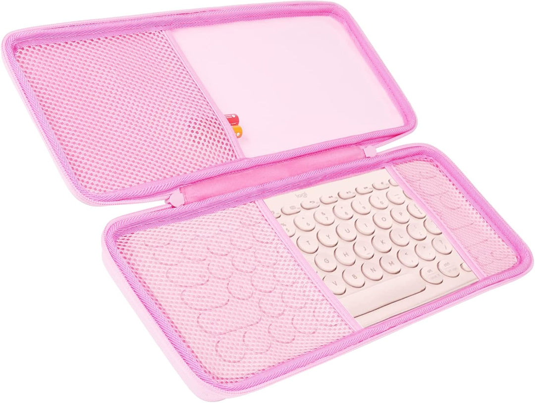 co2CREA Hartschalentasche für Logitech Pebble 2 Combo Tastatur-Maus-Set rose, rose