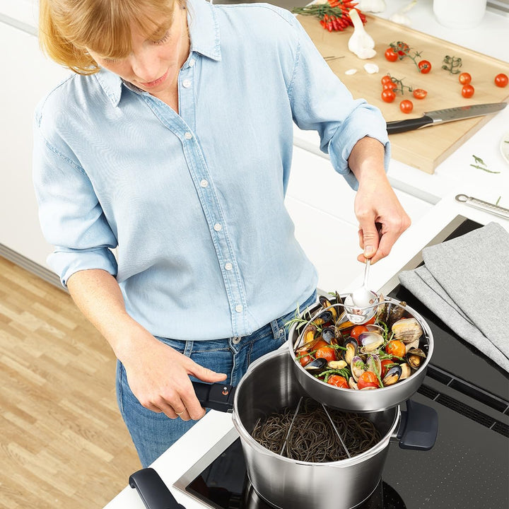 Fissler Vitavit Premium / Schnellkochtopf (6 L, Ø 22 cm) Edelstahl-Dampfkochtopf,4-Garstufen, inkl.
