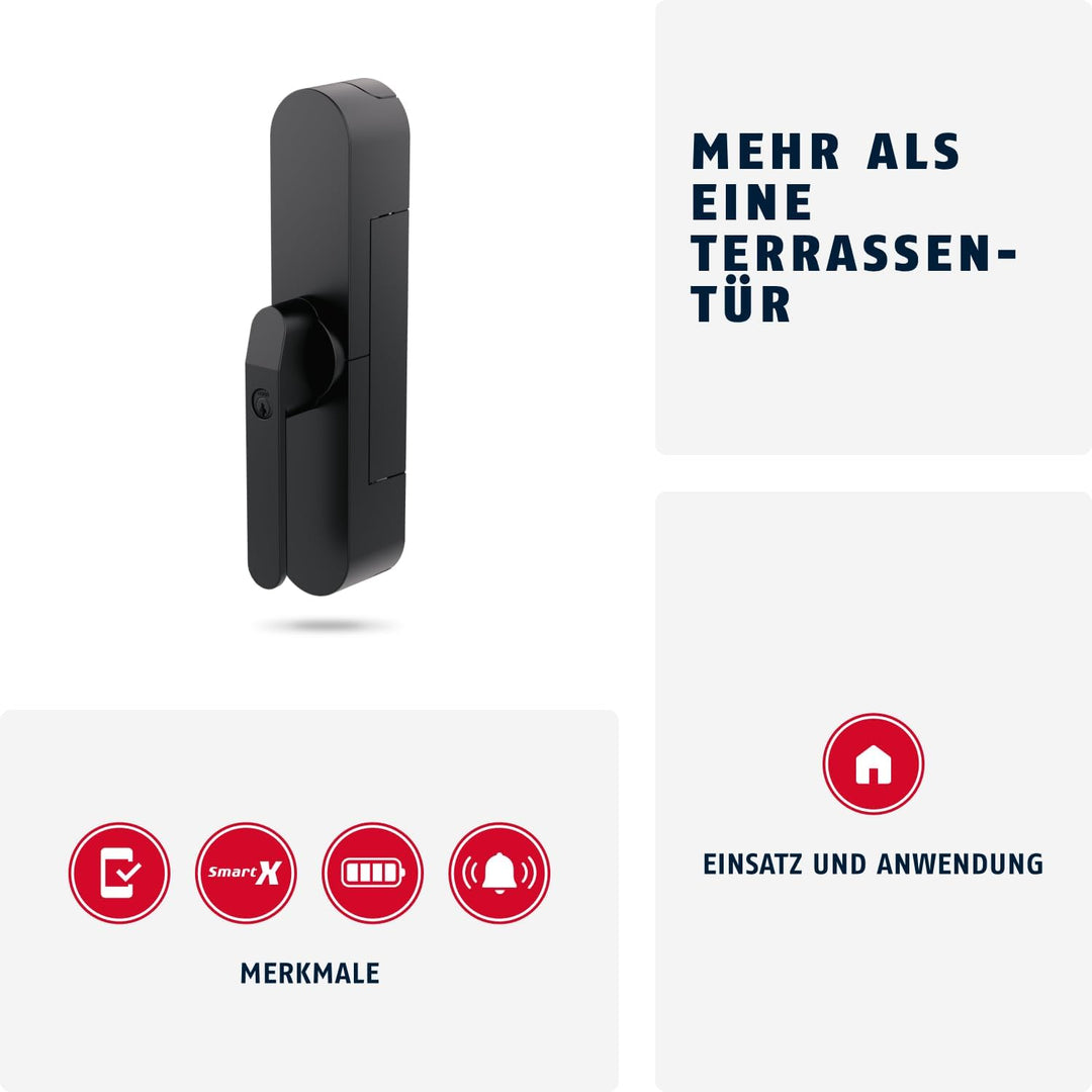 ABUS Fensterantrieb WINTECTO One – Smarter Fenstergriff für Fenster, Balkon- und Terrassentür – mit