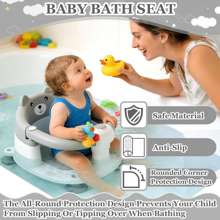 Baby Badewannensitz, Badewannensitz Ab 6 Monate, Badesitz Baby Badewanne Sitz, 360° Rundumschutz, Du