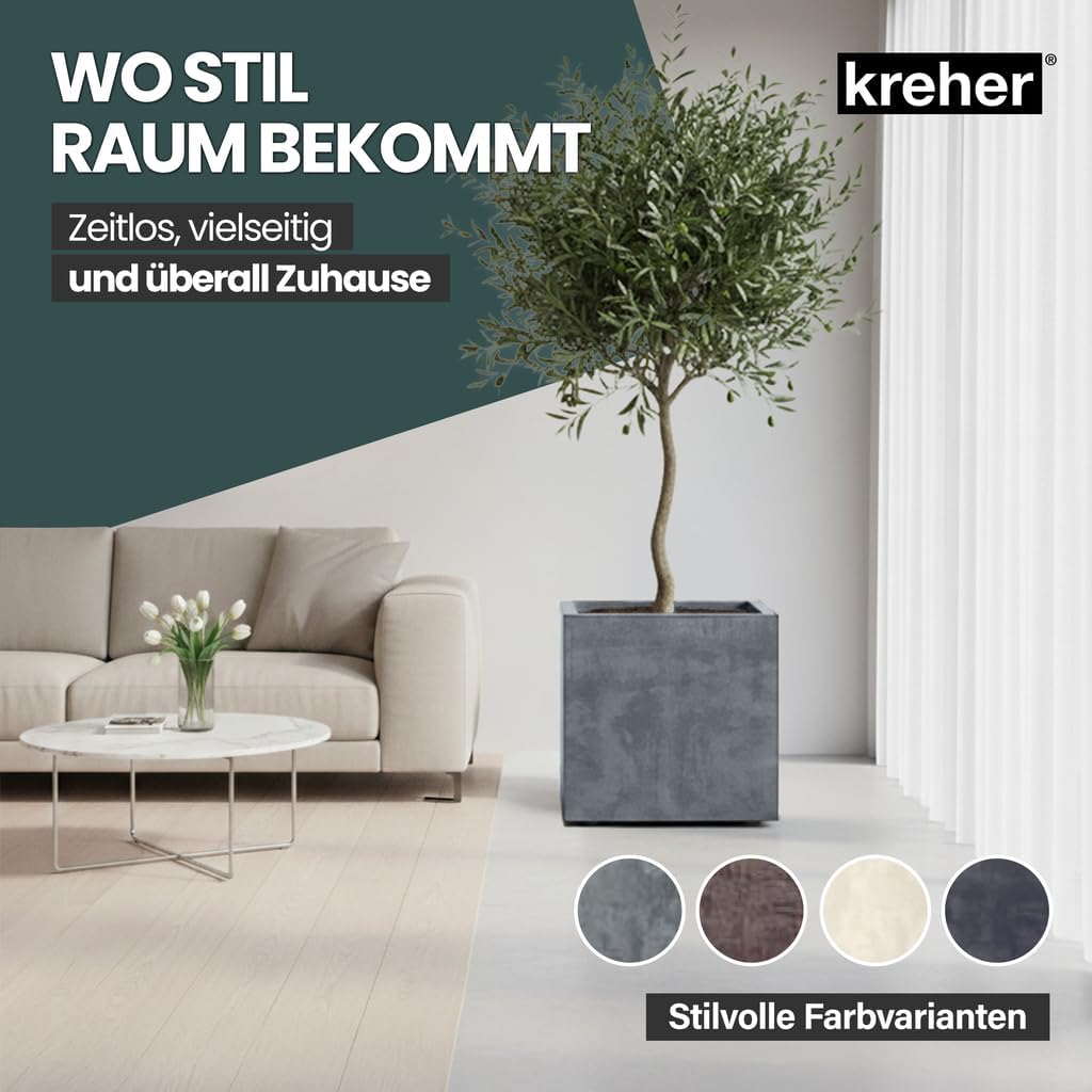 Kreher XL Pflanzkasten Millennium in verschiedenen Formaten und Farben. Tolle Naturstein Optik in Br