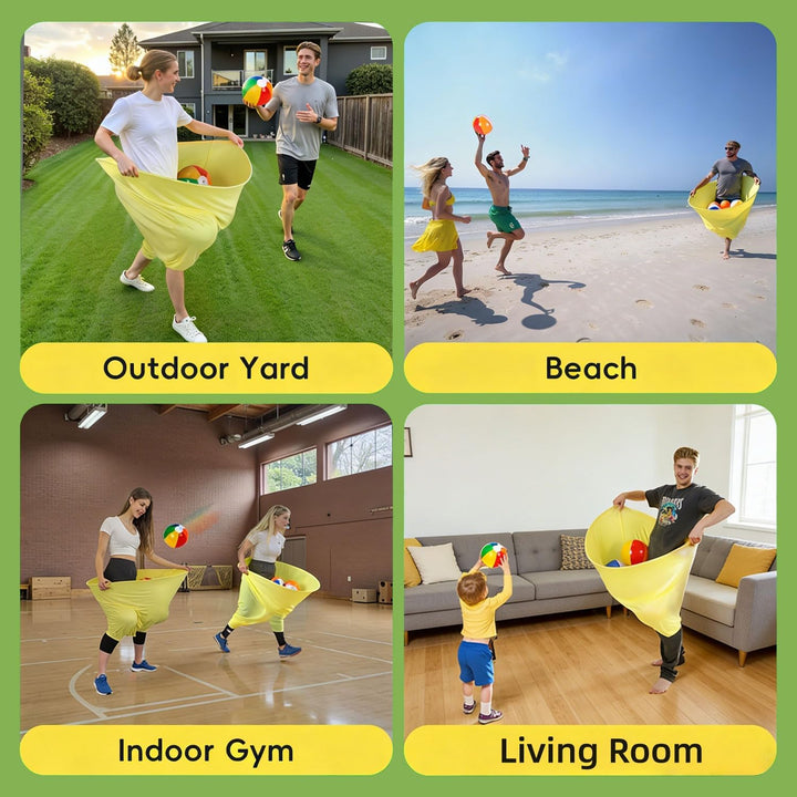 Spiele für Draussen - Gartenspiele Outdoor Spiele Erwachsene, Party Wurfspiel mit 8 Bällen und Luftp