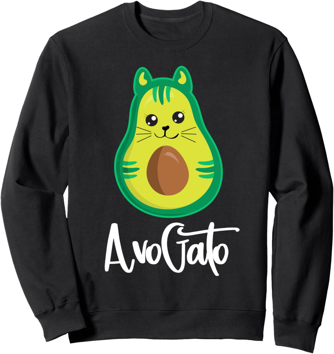 Avogato Avo-Gato Katze in Avocado Sweatshirt
