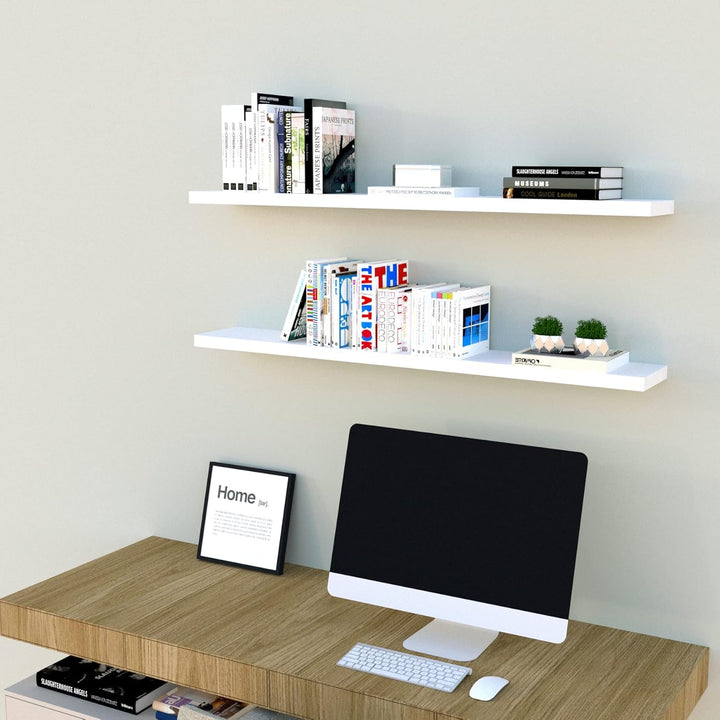 Henor Charge 2 Einheiten Wandregal FSC® Holzwandregal 100 x 15 x 2.5 cm. Völlig versteckte Unterstüt