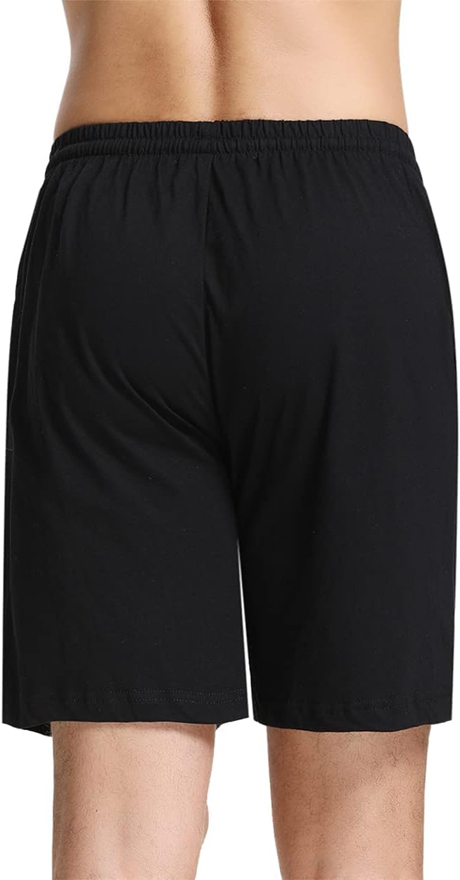 Irdcomps Herren Schlafanzughose Baumwolle Kurz Pyjamahose Schlafhose Schlafshorts Sommer Bermudahose