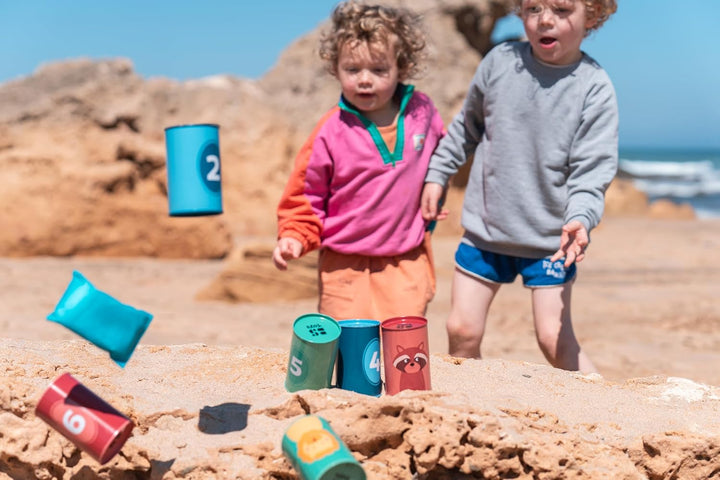 BS Toys Dosenwerfen - Spielzeug für Draussen/Outdoor - ab 3 Jahre - Wurfspiel für Kinder - Kinderspi
