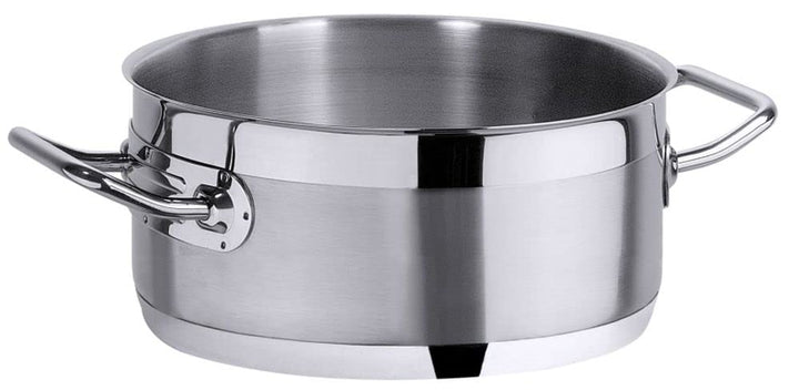 Contacto Professioneller flacher Edelstahl Kochtopf Suppentopf Fleischtopf 36 cm in Gastroqualität e