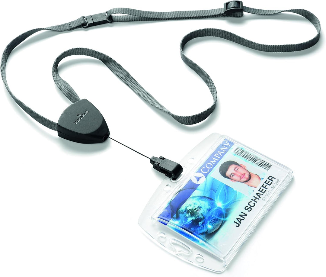 Durable Textilband Flex mit Jojo, 10 Stück, schwarz/grau, 830901