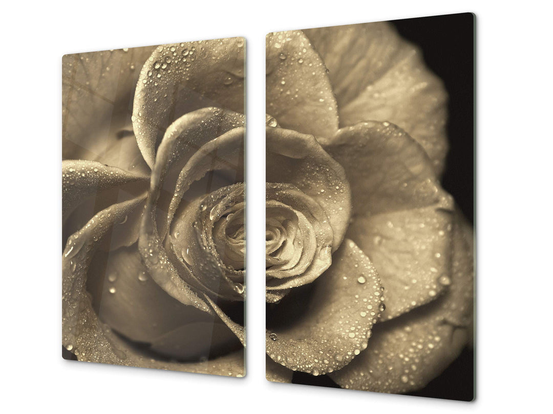 Schneidbrett aus Hartglas und schützende Arbeitsoberfläche – Schneideplatten SINGLE mit 60 x 52 cm u