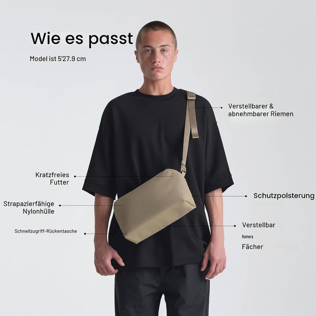 Urth Dolomite 5,1 l Umhängetasche für Kameras – wasserabweisende, recycelte, multifunktionale Foto-D