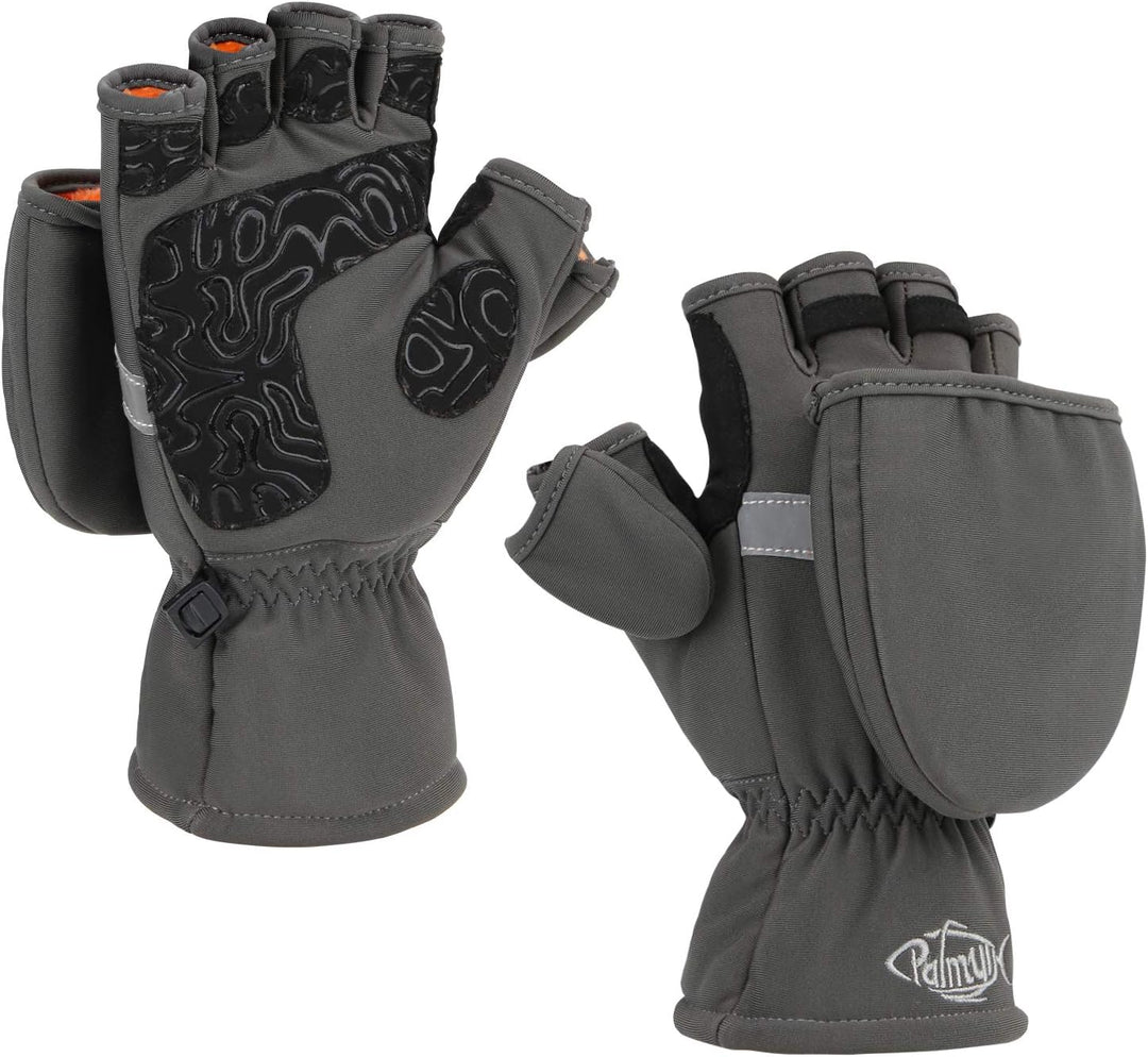 Palmyth Eisfischhandschuhe, umwandelbare Fäustlinge, Flip-Fingerless-Fäustlinge mit Thinsulate 3M, w