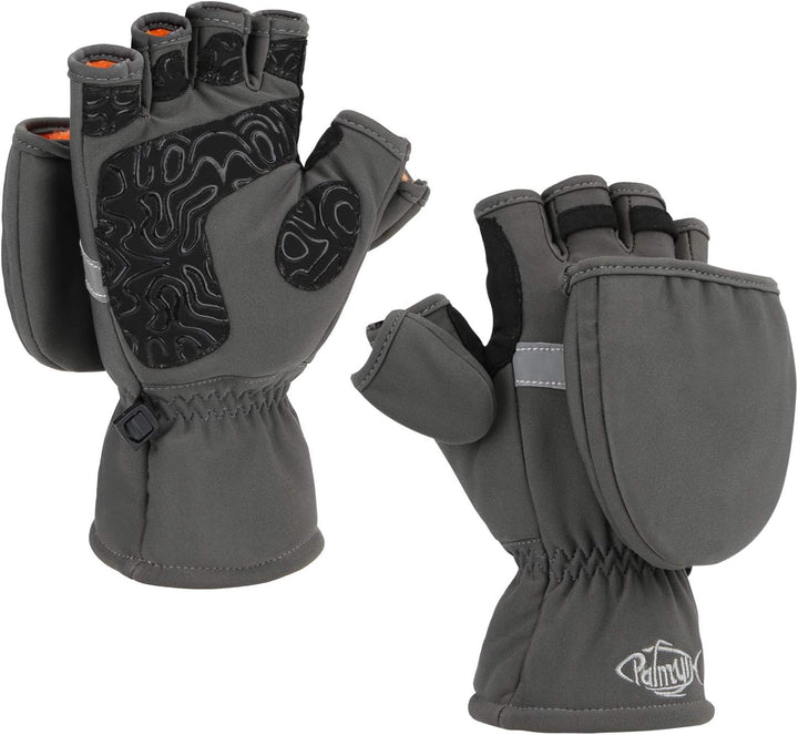 Palmyth Eisfischhandschuhe, umwandelbare Fäustlinge, Flip-Fingerless-Fäustlinge mit Thinsulate 3M, w
