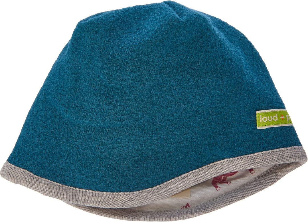 loud + proud Unisex Kinder Wollwalk, GOTS Zertifiziert Mütze, Petrol, 45-48 EU