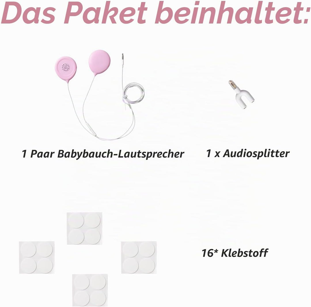 Kopfhörer Zum Teilen von Schwangerschaftsmusik, Babybauch-Bauchlautsprecher, Verbinden Sie Sich Mit