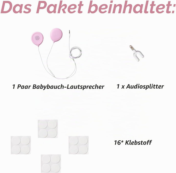 Kopfhörer Zum Teilen von Schwangerschaftsmusik, Babybauch-Bauchlautsprecher, Verbinden Sie Sich Mit