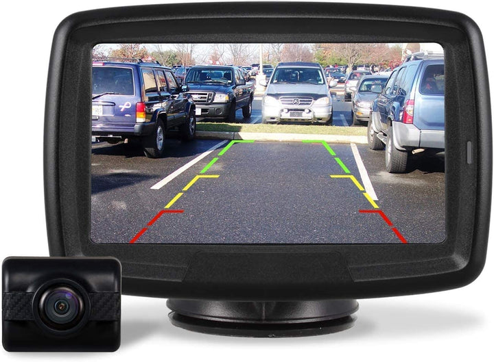 AUTO-VOX TD2 Rückfahrkamera Drahtlos Set mit 4.3" Zoll LCD Monitor, Wireless Einparkhilfe 12V mit IP