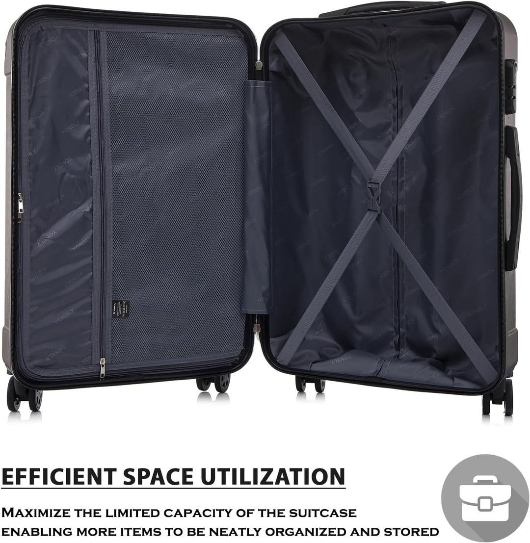 Trolley Koffer Suitcase, Reisekoffer, Rollkoffer Handgepäck, Hartschalenreisekoffer mit 4 Rollen 360