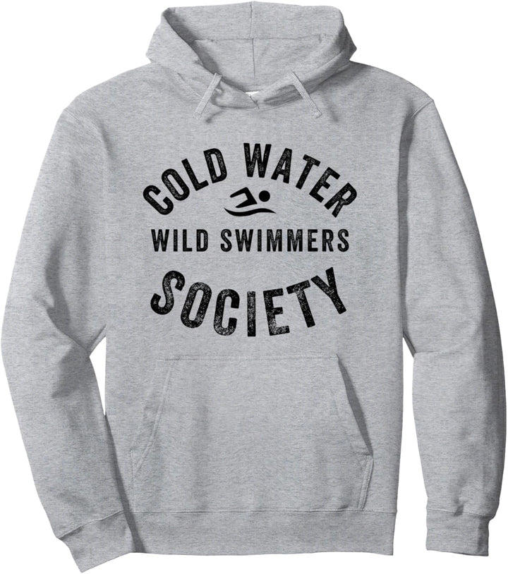 Open Water Wild Swimming Cold Sees Rivers Sea Extreme Swim Pullover Hoodie