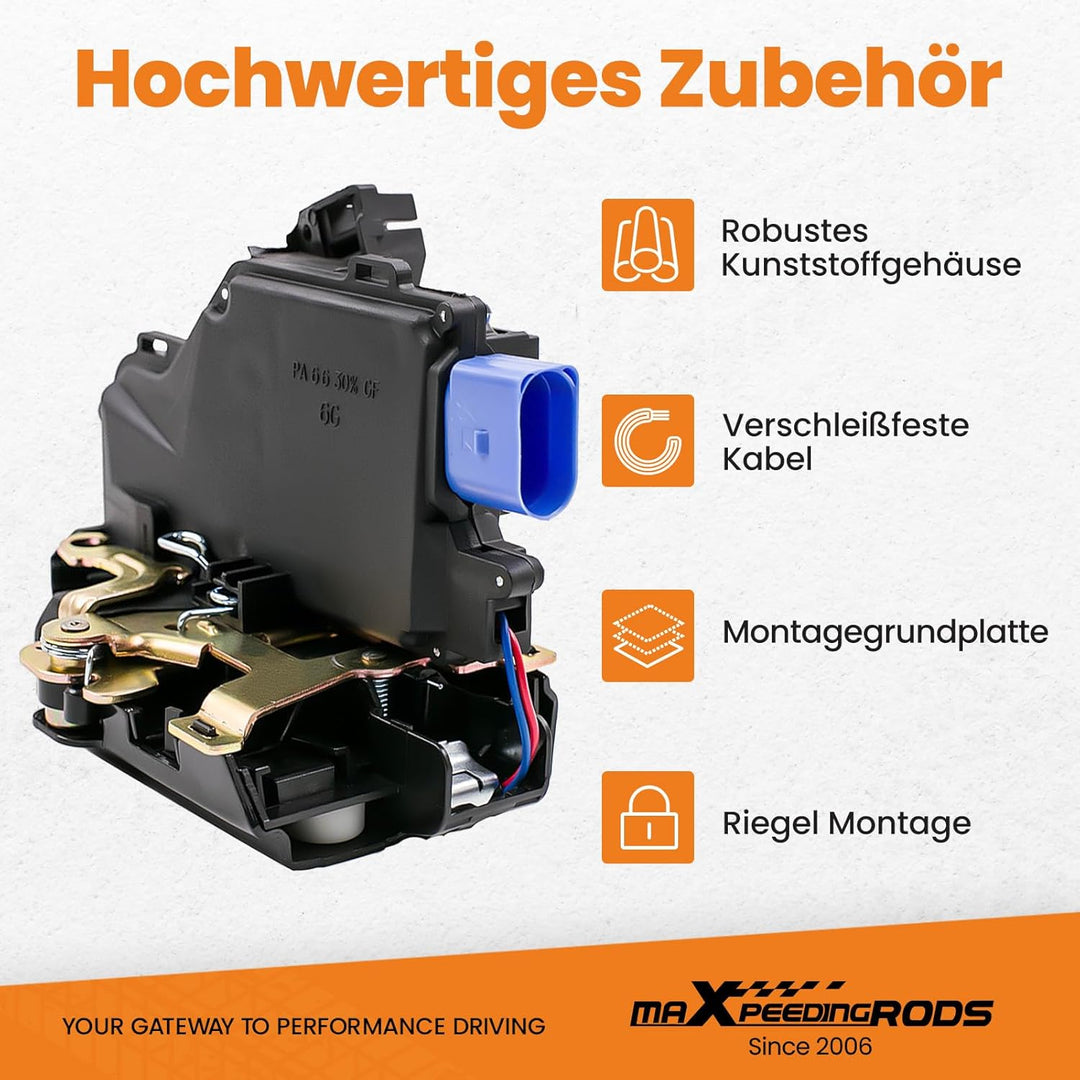 maXpeedingrods Vorne Rechts Türschloss Stellmotor mit Zentralverriegelung für VW Golf V 1K1 Golf Plu