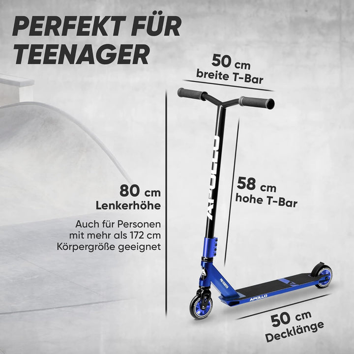 Apollo Stunt Scooter - Star Pro | HighQuality eloxierter Profi Stuntroller | Kinder Scooter mit ABEC