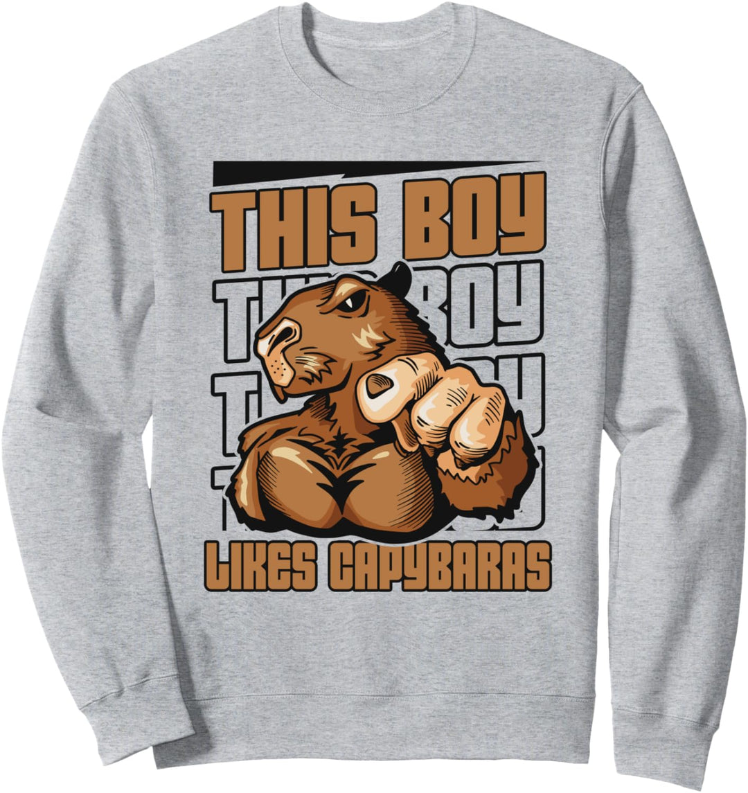 Dieser Junge mag Capybaras Carpincho Water Hog Lover Capybara Sweatshirt