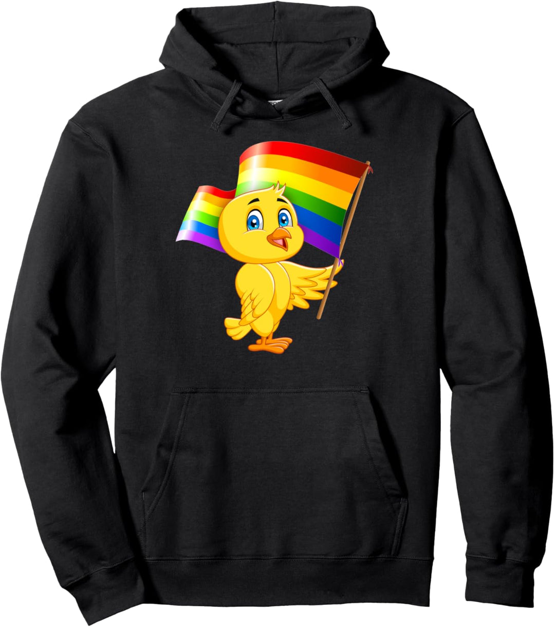 LGBTQ Flag Chick Gay Lesbian Resist Men Women Pride Gift Pullover Hoodie
