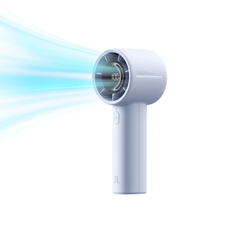 JISULIFE Handventilator Mini, 5000 mAh Handventilator Akku Aufladbar, Kühlung bis zu 28 Stunden, 5 G