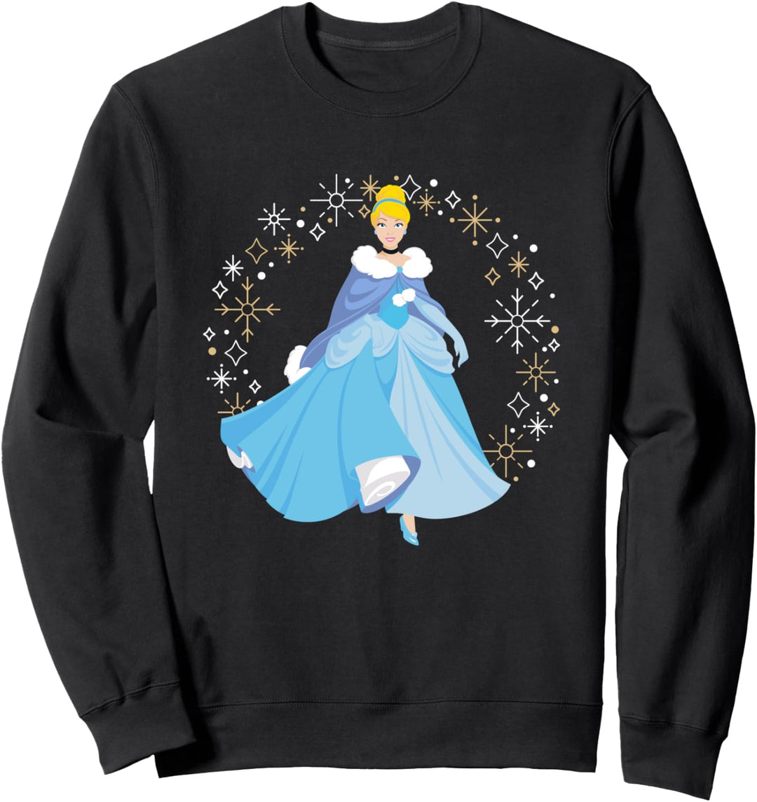 Disney Princess Cinderella Winter Snowflakes Holiday Sweatshirt