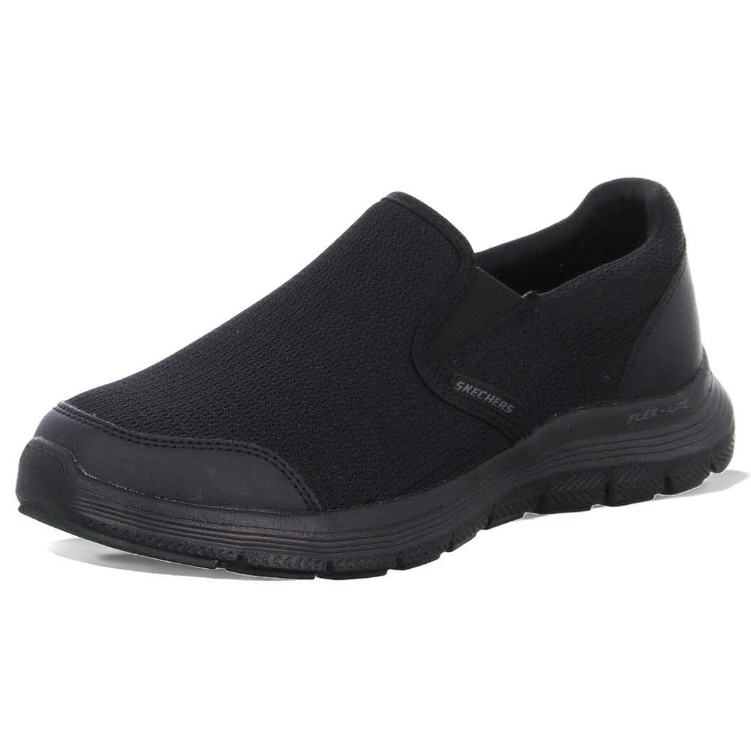 Skechers Herren Flex Advantage 4.0 Tuscan Sneaker 44 EU Black Textile Trim, 44 EU Black Textile Trim
