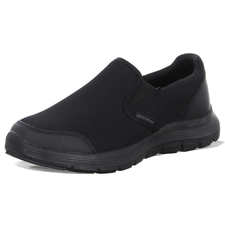 Skechers Herren Flex Advantage 4.0 Tuscan Sneaker 44 EU Black Textile Trim, 44 EU Black Textile Trim