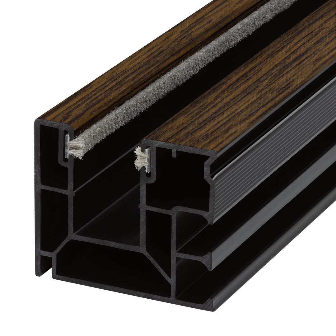 DIWARO. Rollladen Führungsschiene 4047 aus Kunststoff | Farbe Eiche rustikal | für Maxi Rollladenpro
