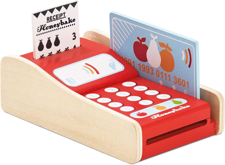 Le Toy Van – Honeybake Rollenspiel Kartenlesegerät aus Holz | Ideal für Rollenspiel Supermarkt, Lebe